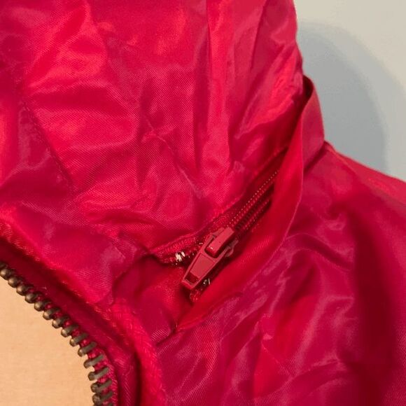 Baby Noiz Cropped Puffer Jacket Bright Red Softside Hooded M - Picture 6 of 10